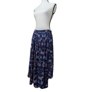 Anthropologie HD in Paris Navy Abstract Overlay Pants